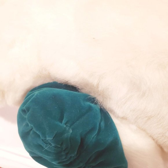 RARE MTY Int'l Christmas Teddy Bear Plush White Dan Dee Stuffed Animal 12" Santa - Picture 7 of 7